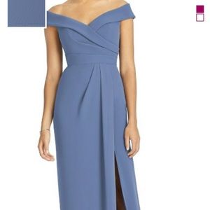 Larkspur | Sheer Crepe | Off the shoulder Dress